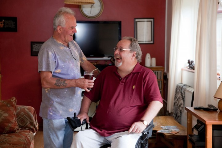 disabled client with Live-in Carer in his home