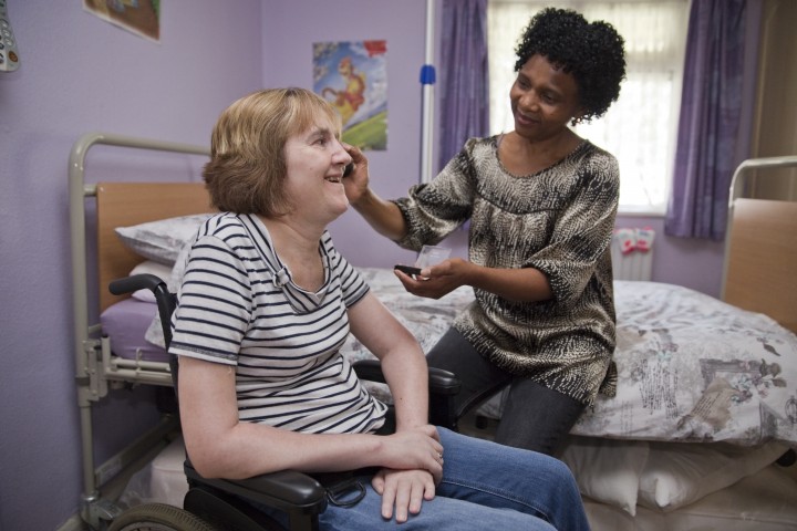 Disabled lady with live-in carer