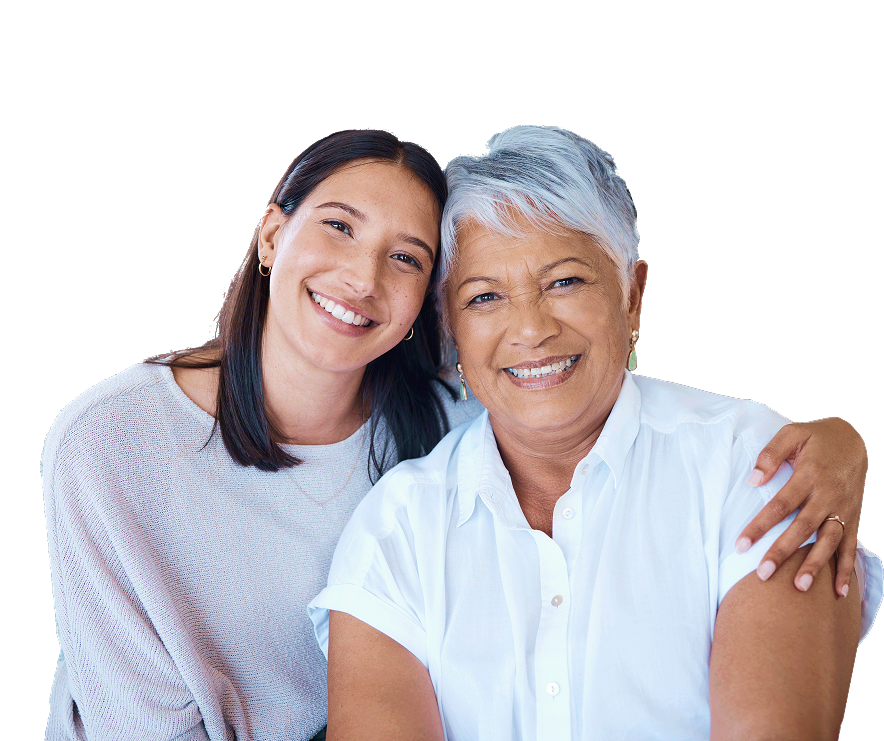 Carer and client for Long term live-in care services in the U.K.