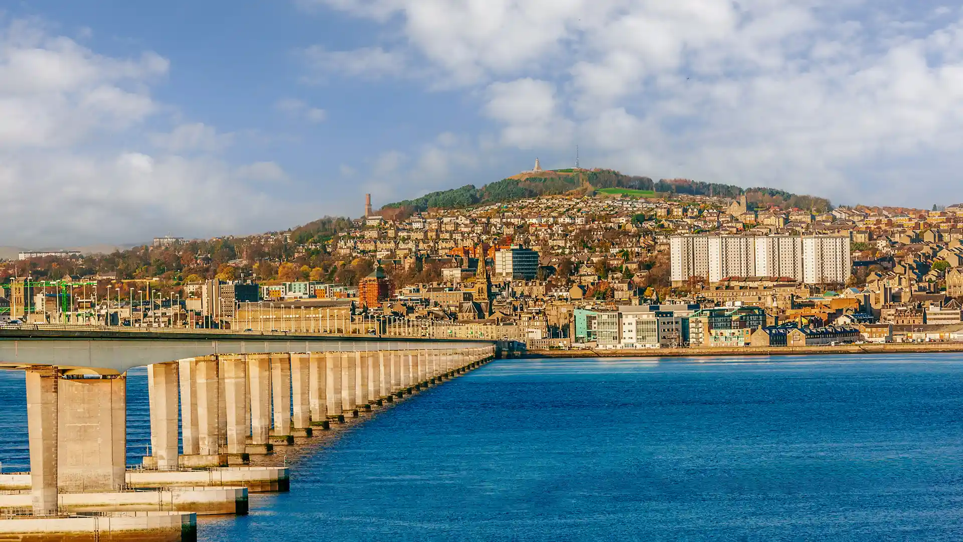 Tay Road bridge, Dundee, Scotland scene for Able live-in care services