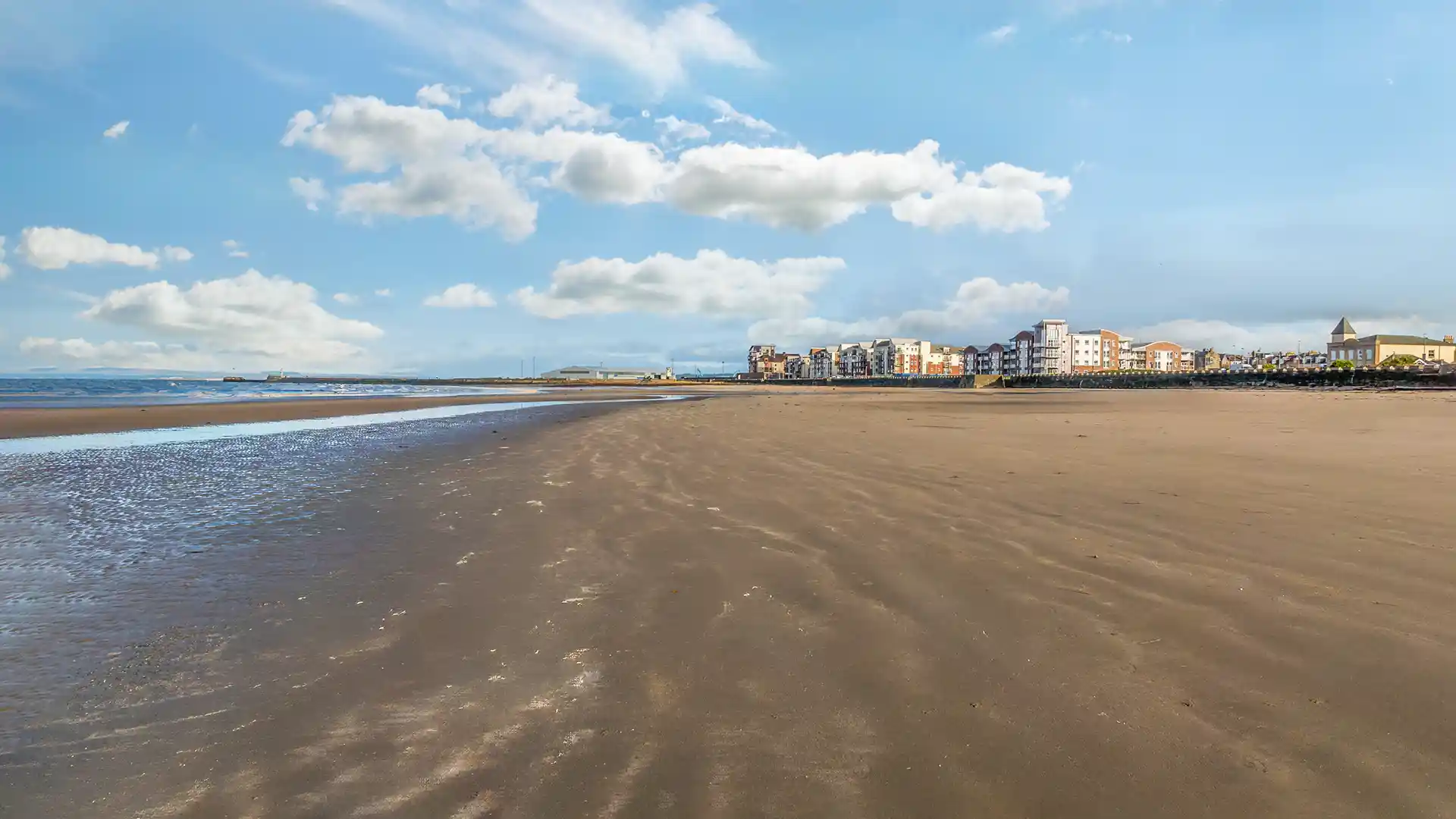 Ayr beach view for Able live-in care services in Ayr and Ayrshire