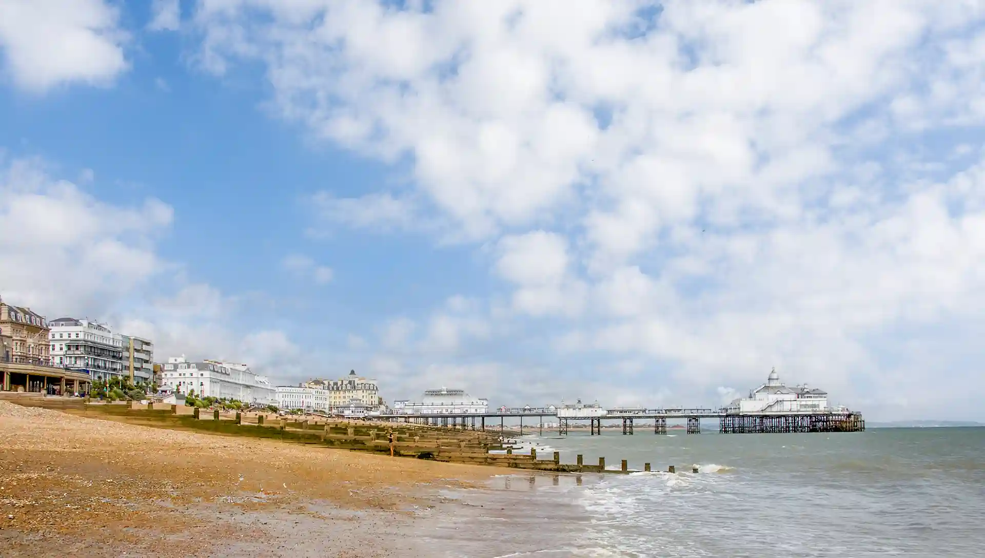 Eastbourne seafront Pier & beach e view for Able live-in care services in Eastbourne
