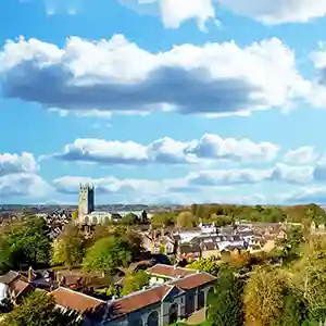 Warwick Skyline view for Able Live-in care services in Warwick Town.